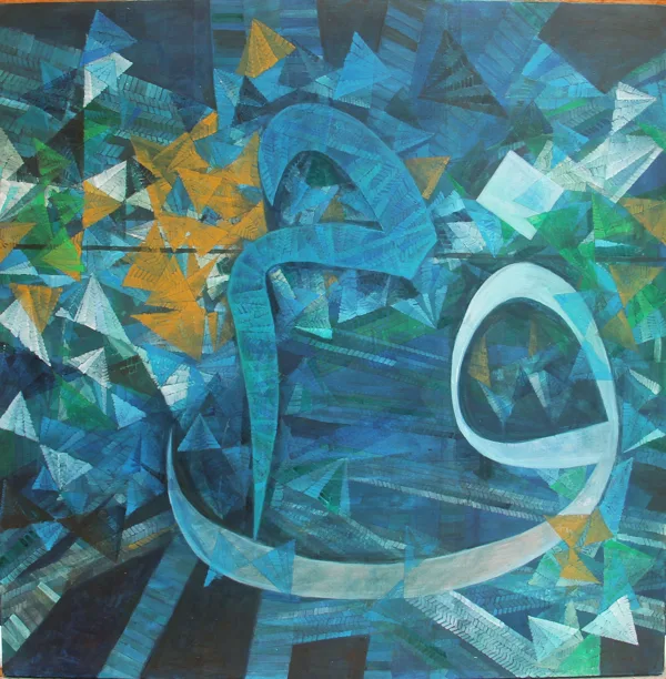 Acrylics on canvas, 40/40 inches 